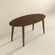 Ada Mid Century Modern Style Solid Wood Walnut Oval Dining Table Cheap