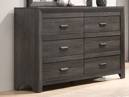 Adalaide 6 Drawer Grayish Brown Dresser Fashion