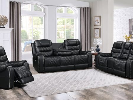 Harley Black Power - TOP GRAIN LEATHER Reclining Set Fashion