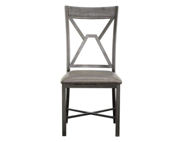 Alamo Gray PU Side Chair Discount