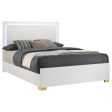 Marceline Bed with LED Headboard White Online Sale