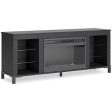 Cayberry 60  TV Stand with Electric Fireplace Discount