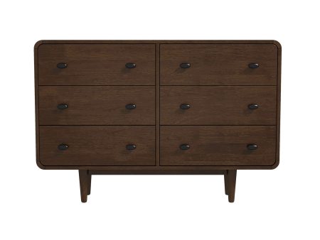 Alexa Mid Century Modern Dresser 6 Drawer Sale