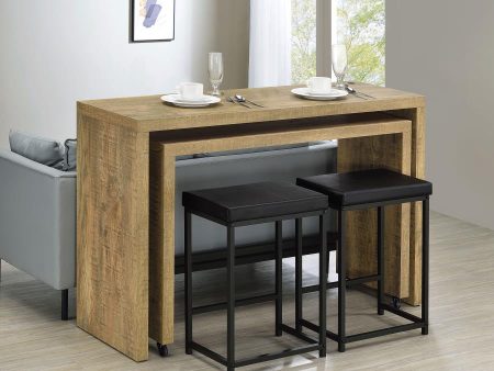 Davista 4-piece Multipurpose Counter Height Table Set Mango Brown Supply