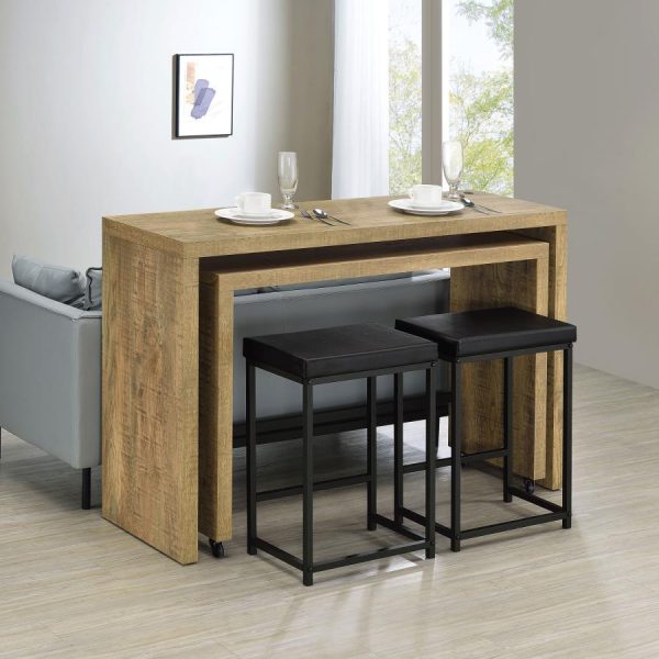 Davista 4-piece Multipurpose Counter Height Table Set Mango Brown Supply