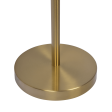 Verve Brassed Gold Floor Lamp with On Off Switch Adjustable Led Round Base Fashion