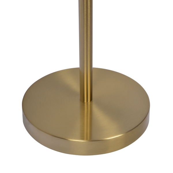 Verve Brassed Gold Floor Lamp with On Off Switch Adjustable Led Round Base Fashion