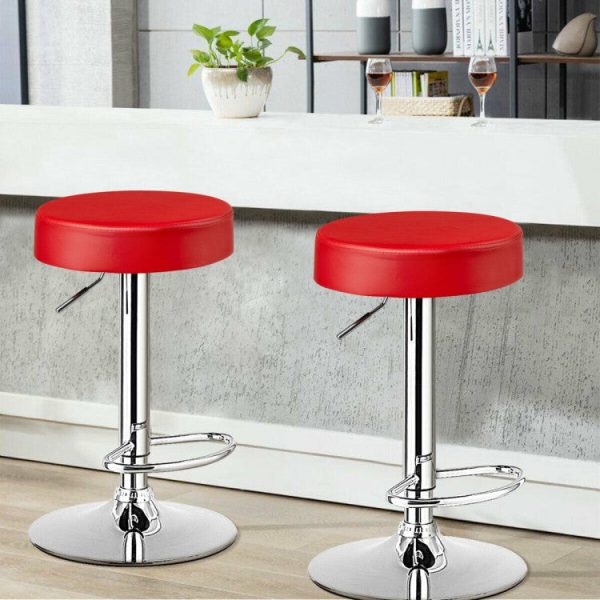 1 Piece Round Bar Stool Adjustable Swivel Pub Chair Hot on Sale