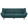 Acton Upholstered Flared Arm Sofa Teal Blue on Sale