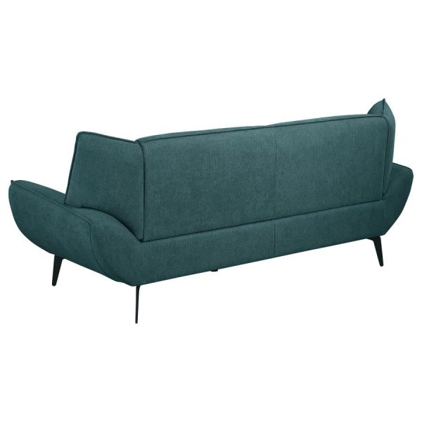 Acton 3-piece Upholstered Flared Arm Sofa Set Teal Blue For Discount