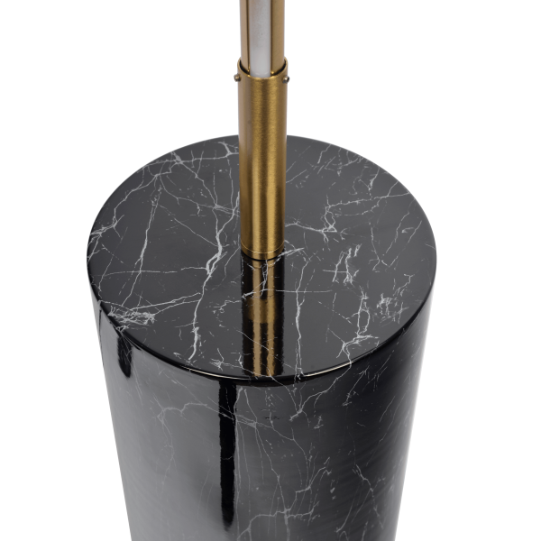 Prism Brassed Gold LED Floor Lamp with On Off Switch Faux Marble Base Hot on Sale