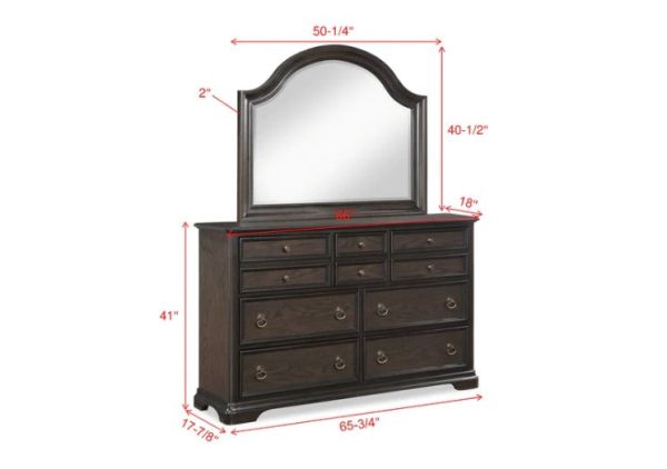 Duke Grayish Brown Dresser Mirror For Cheap