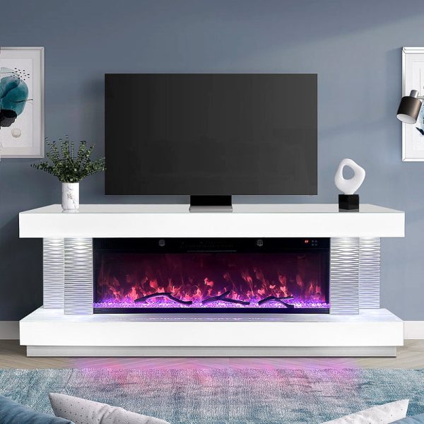 A91 TV STAND W FIREPLACE For Cheap