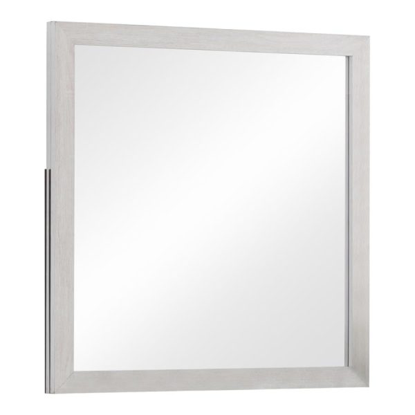 Brantford Rectangle Dresser Mirror Coastal White For Cheap