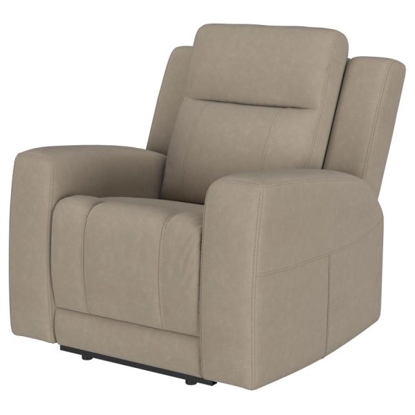 Brentwood Upholstered Recliner Chair Taupe Cheap