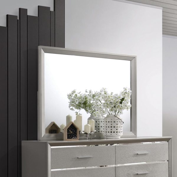 Ramon Dresser Mirror Metallic Sterling Online Sale