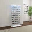 Montara Tempered Glass Wine Storage Display Curio Cabinet with LED Lighting Chrome Online