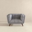 Addison Mid Century Modern Light Grey Fabric Lounge Chair Discount