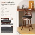 Swivel Bar Stools Set of 2 with Soft Cushion and Elegant Hollow Backrest Hot on Sale