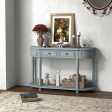 52 Inch Retro Console Table with 2 Drawers and Open Shelf Entryway Sofa Table on Sale