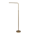 Verve Brassed Gold Floor Lamp with On Off Switch Adjustable Led Round Base Fashion