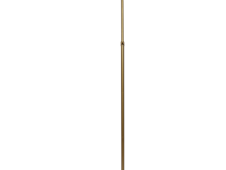 Verve Brassed Gold Floor Lamp with On Off Switch Adjustable Led Round Base Fashion