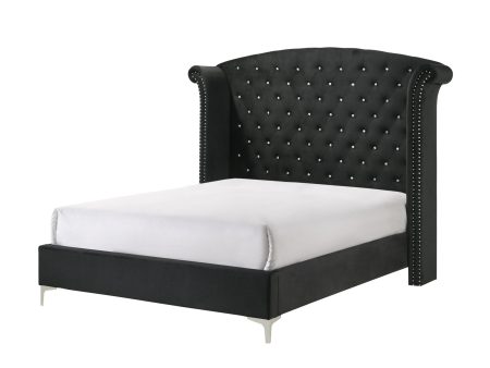 Lucinda Upholstered Bed with Button-Tufting For Cheap