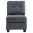 Georgina Upholstered Armless Chair Steel Grey Online Sale