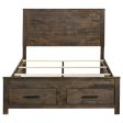 Woodmont Storage Bed Rustic Golden Brown For Cheap