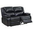 Camila Upholstered Motion Reclining Loveseat Black Sale