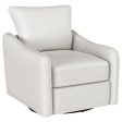 Madia Upholstered Slope Arm Swivel Club Chair Vanilla Supply