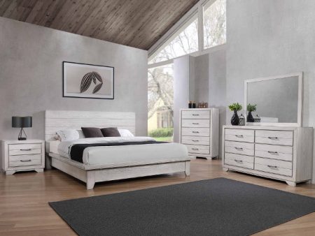 White Sands Chalk Platform Bedroom Set Sale