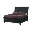 Sandy Beach Storage Sleigh Bed Black Online Sale