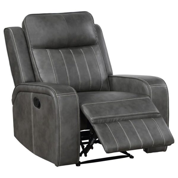 Raelynn Upholstered Recliner Chair Grey Hot on Sale