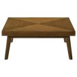 Westerly Square Wood Coffee Table with Diamond Parquet Walnut Online now