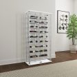 Montara Tempered Glass Wine Storage Display Curio Cabinet with LED Lighting Chrome Online