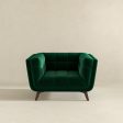 Addison Lounge Chair (Dark Green Velvet) Cheap