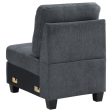 Georgina Upholstered Armless Chair Steel Grey Online Sale