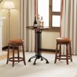 24 29 Inch Swivel Bar Stool Set of 2 with Upholstered Seat and Rubber Wood Frame Online