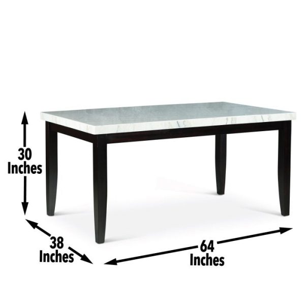 Westby White Marble Top DiningTable Online Sale