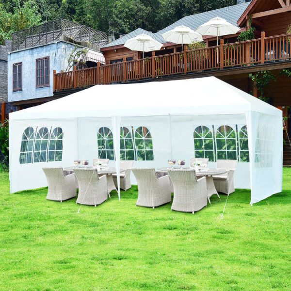 10 x 20 Feet 6 Sidewalls Canopy Tent with Carry Bag Online now