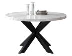 Xena 52-inch Round Dining Table, White Marble Top Cheap