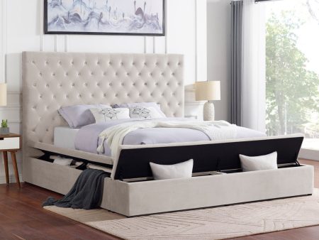 Paris Beige Platform Bed For Cheap