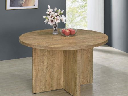 Jamestown Round Engineered Wood Dining Table with Decorative Laminate Mango Brown Online Sale