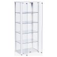 Aero 5-shelf Display Curio Cabinet with LED Lighting White Supply