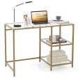 Modern Console Table with 2 Open Shelves and Metal Frame Online Hot Sale