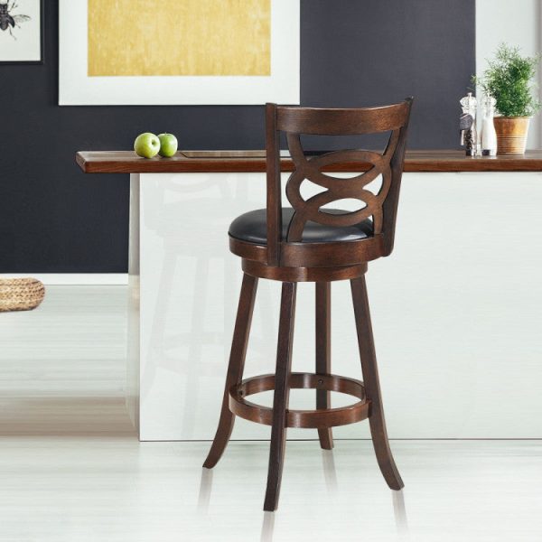 24 29 Inch Counter Height Upholstered Swivel Bar Stool with Cushion Seat Hot on Sale