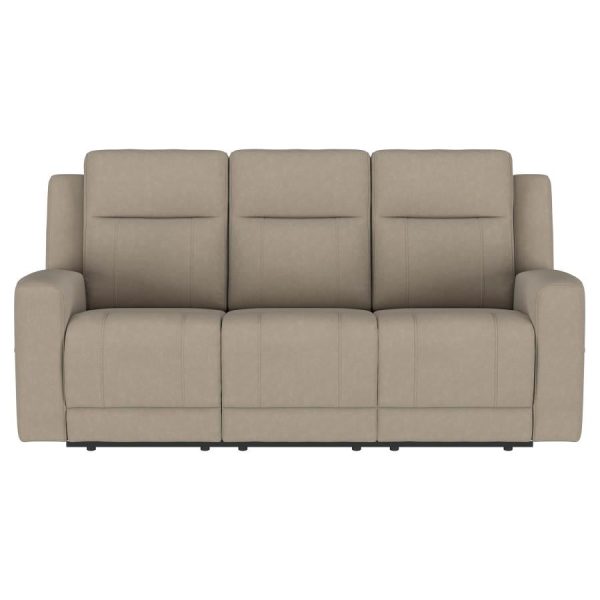 Brentwood 3-piece Upholstered Reclining Sofa Set Taupe Discount