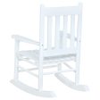 Annie Slat Back Youth Rocking Chair White Hot on Sale