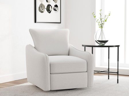 Madia Upholstered Slope Arm Swivel Club Chair Vanilla Supply